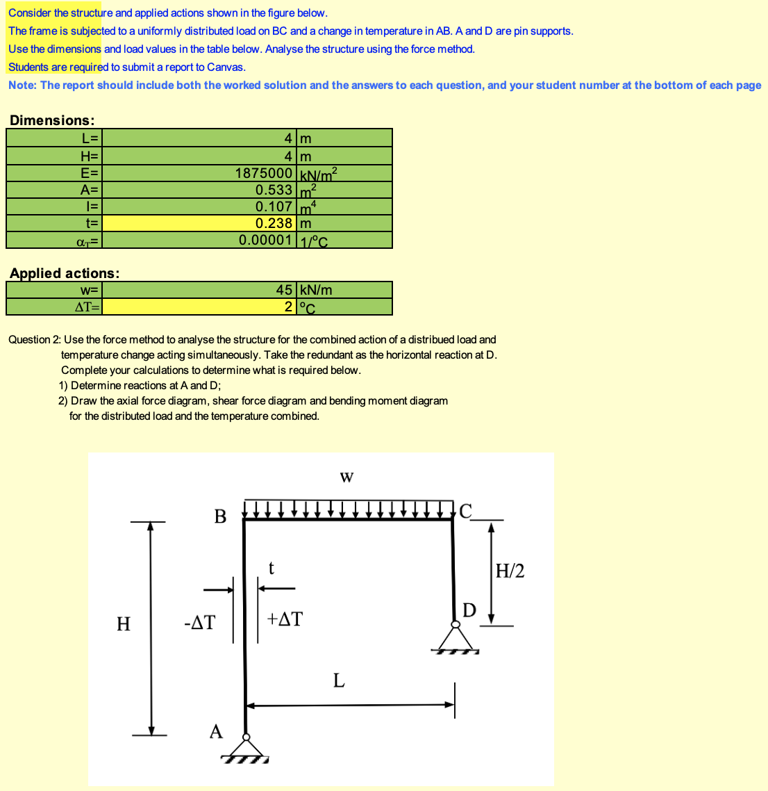 WConsider the structure and applied actions shown