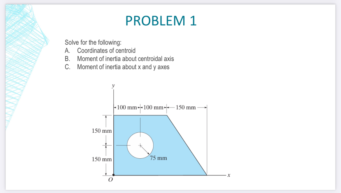 PROBLEM 1 Solve for the following: A .