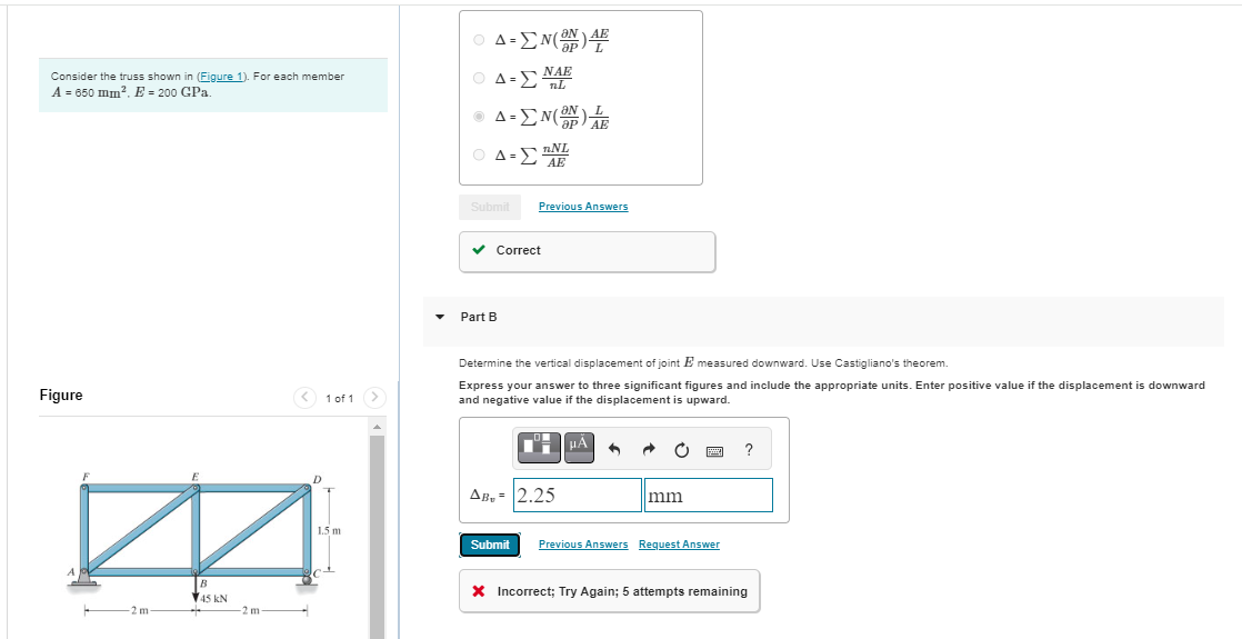 Consider the truss shown in ( Figure 1 ) . For