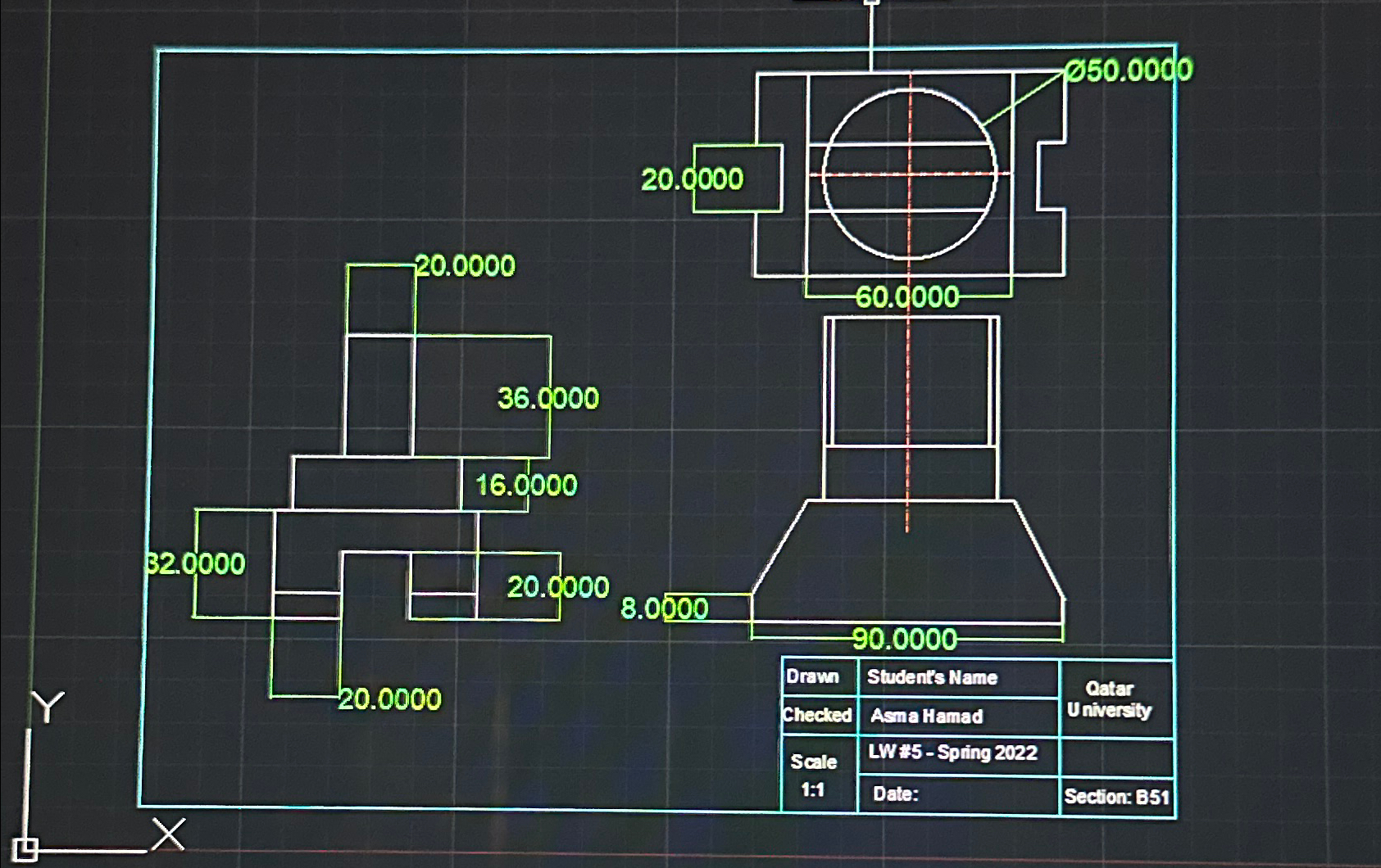 Draw the hidden line