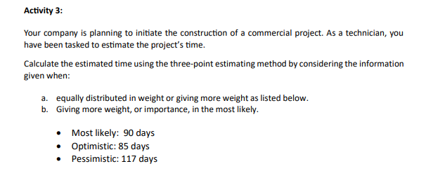 Activity 3 : Your company is planning to initiate