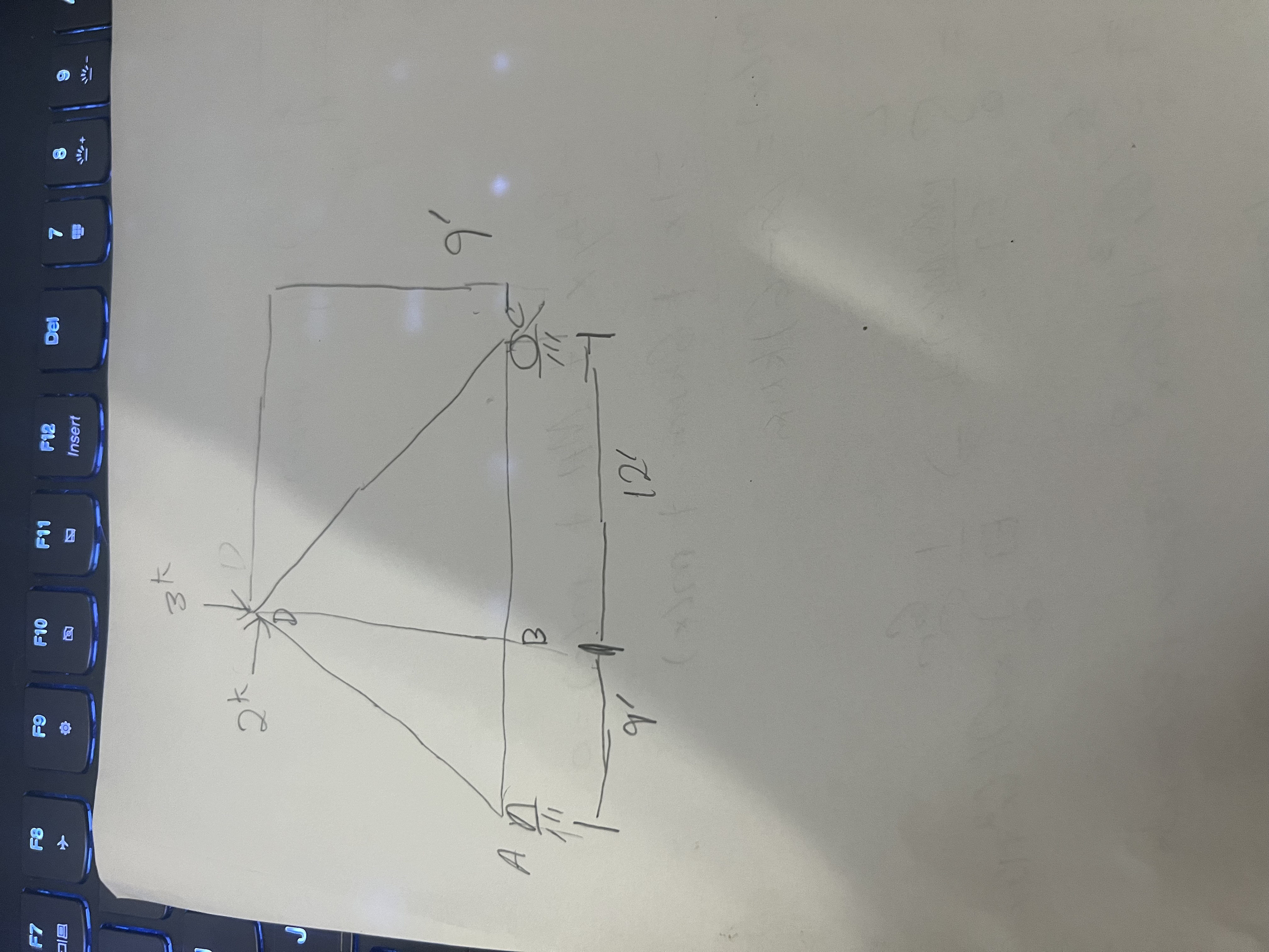 Prove member force AD = 4 . 0 4 0 6 7 Kips,