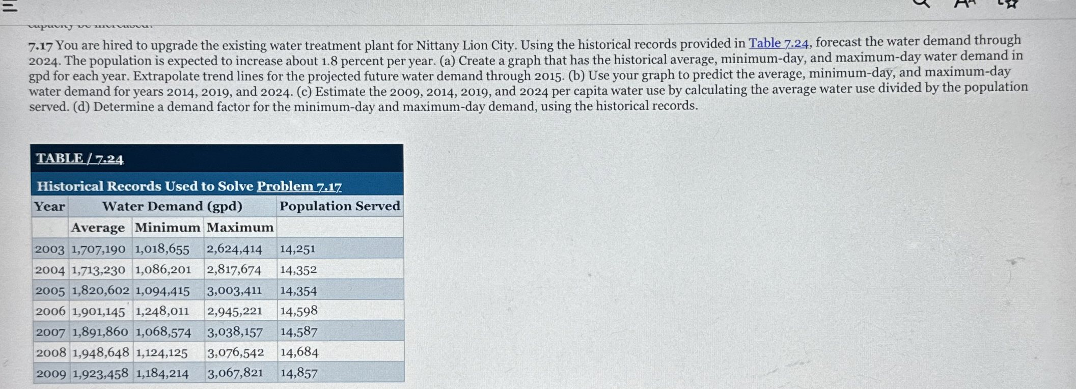 7 . 1 7 You are hired to upgrade the existing