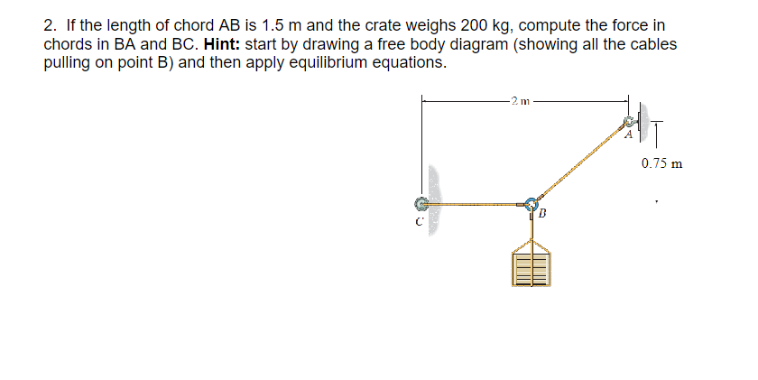 If the length of chord A B is 1 . 5 m and the