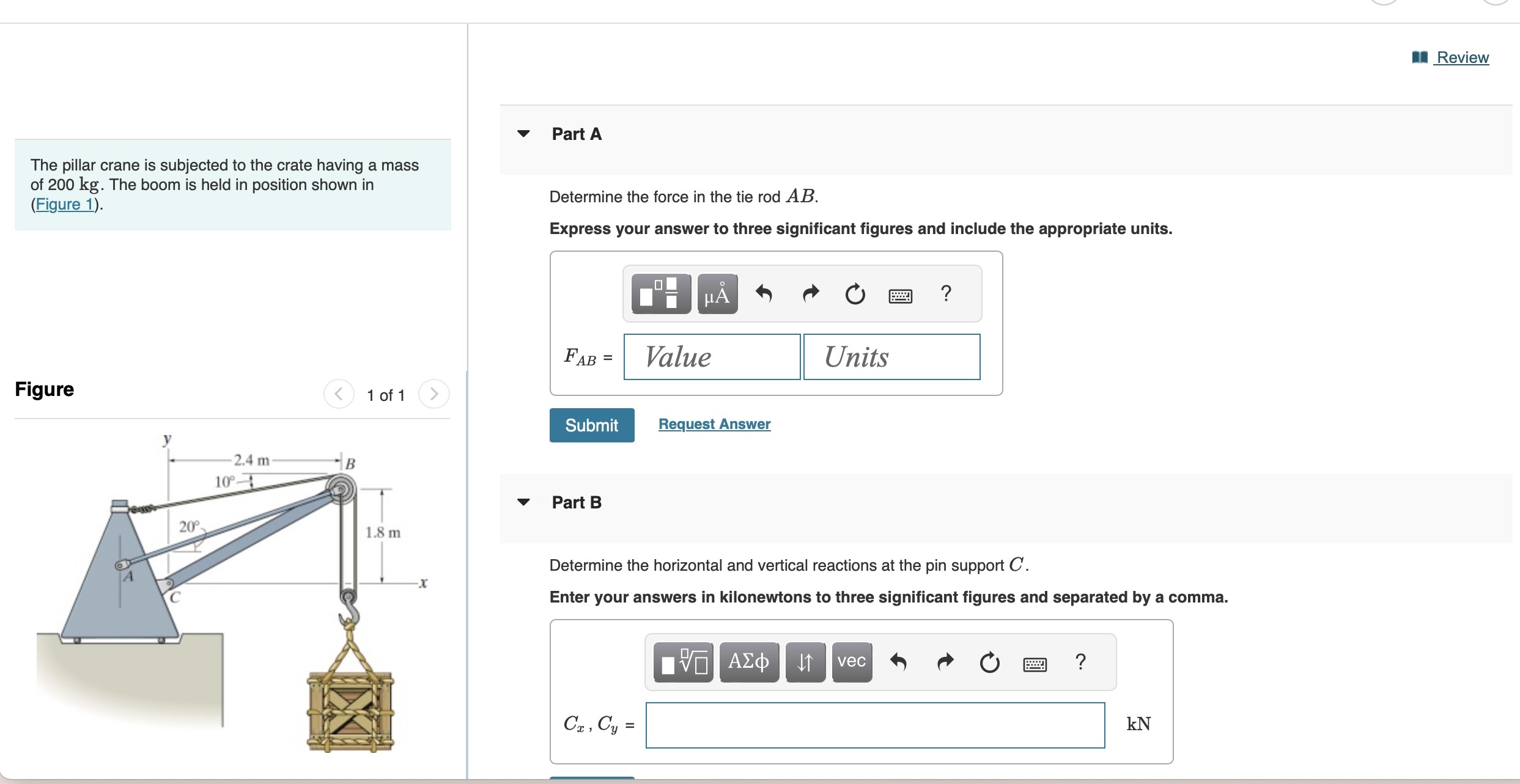 The pillar crane is subjected to the crate having