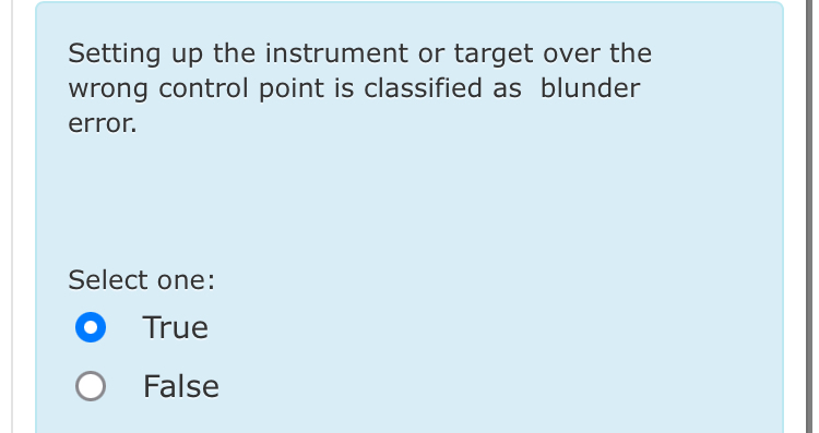Setting up the instrument or target over the