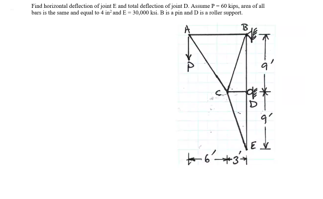 find horizontal asymptote deflection of joint d