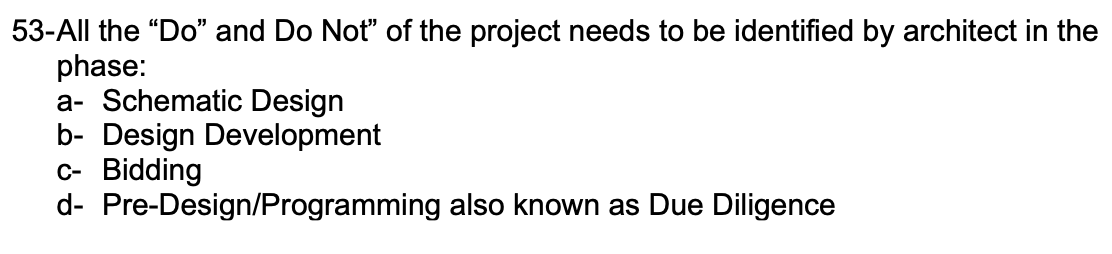 5 3 - All the " Do " and Do Not" of the project