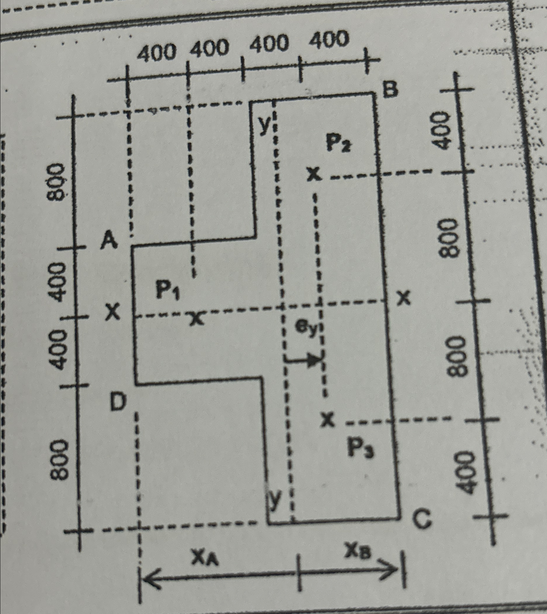 determine dimensions Xa and Xb qnd the