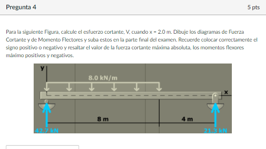 Para la siguiente Figura, calcule el esfuerzo