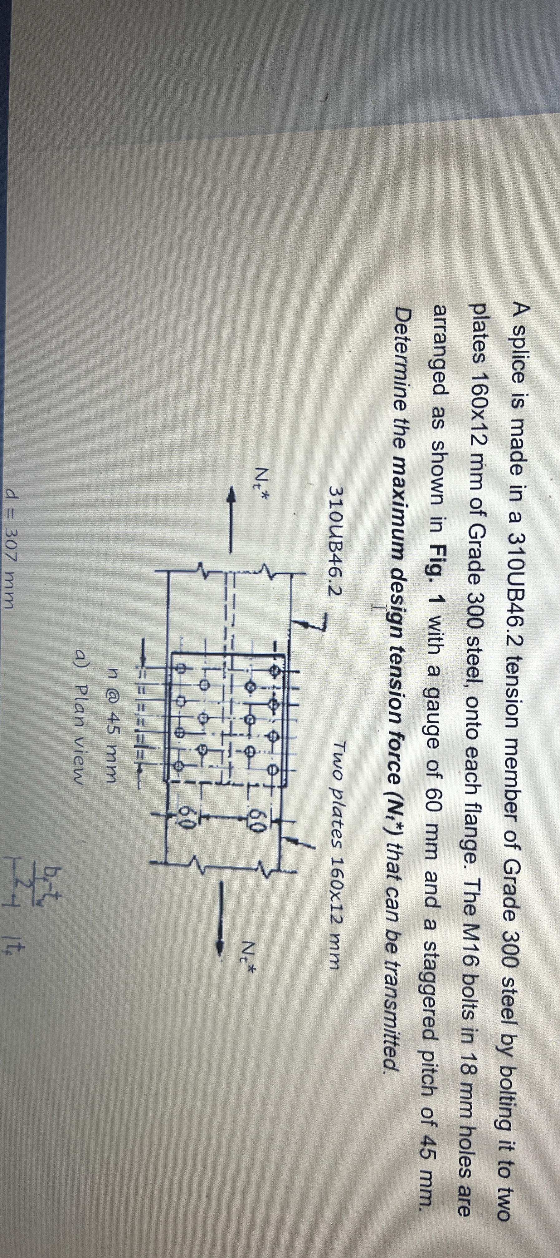 A splice is made in a 3 1 0 UB 4 6 . 2 tension