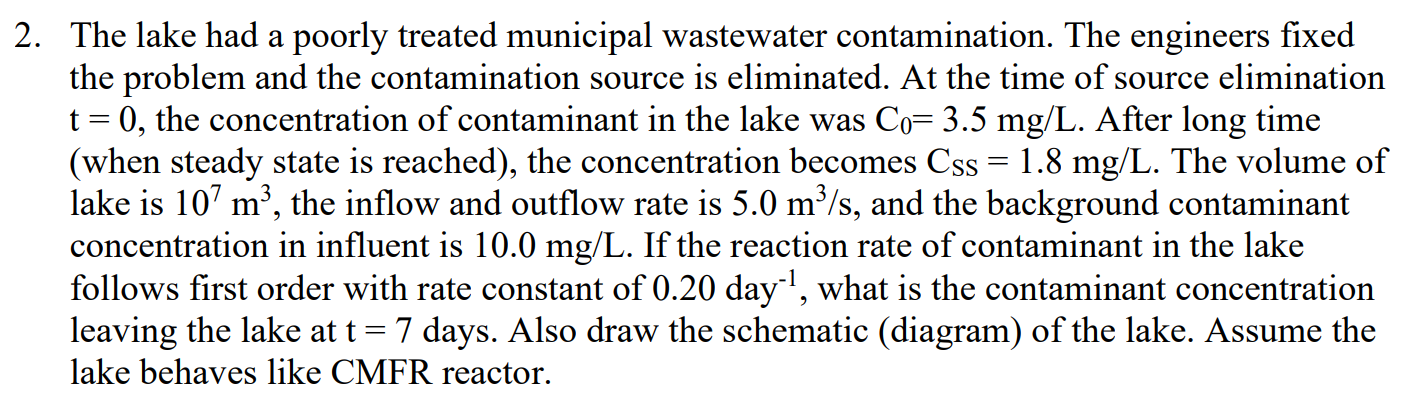 The lake had a poorly treated municipal