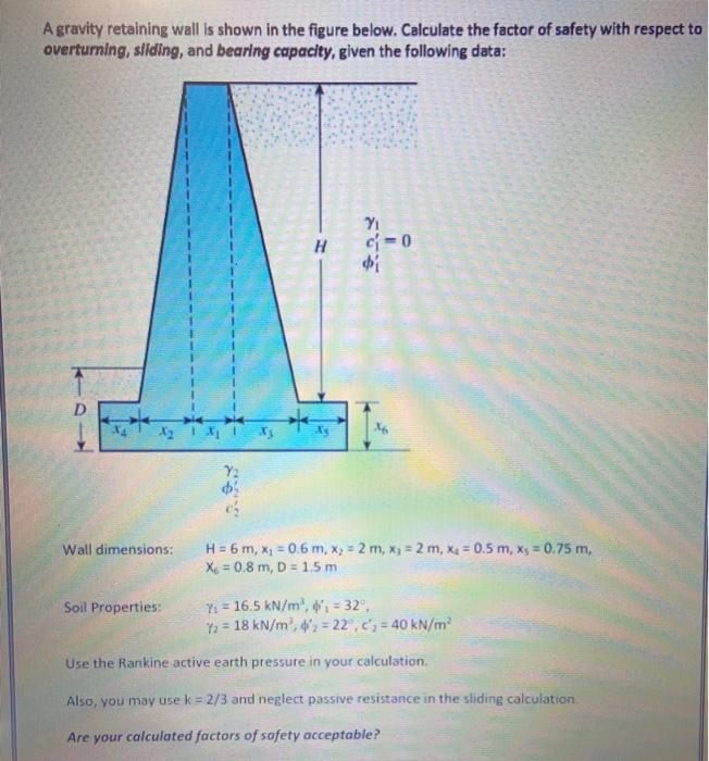 solution with rankine active earth pression