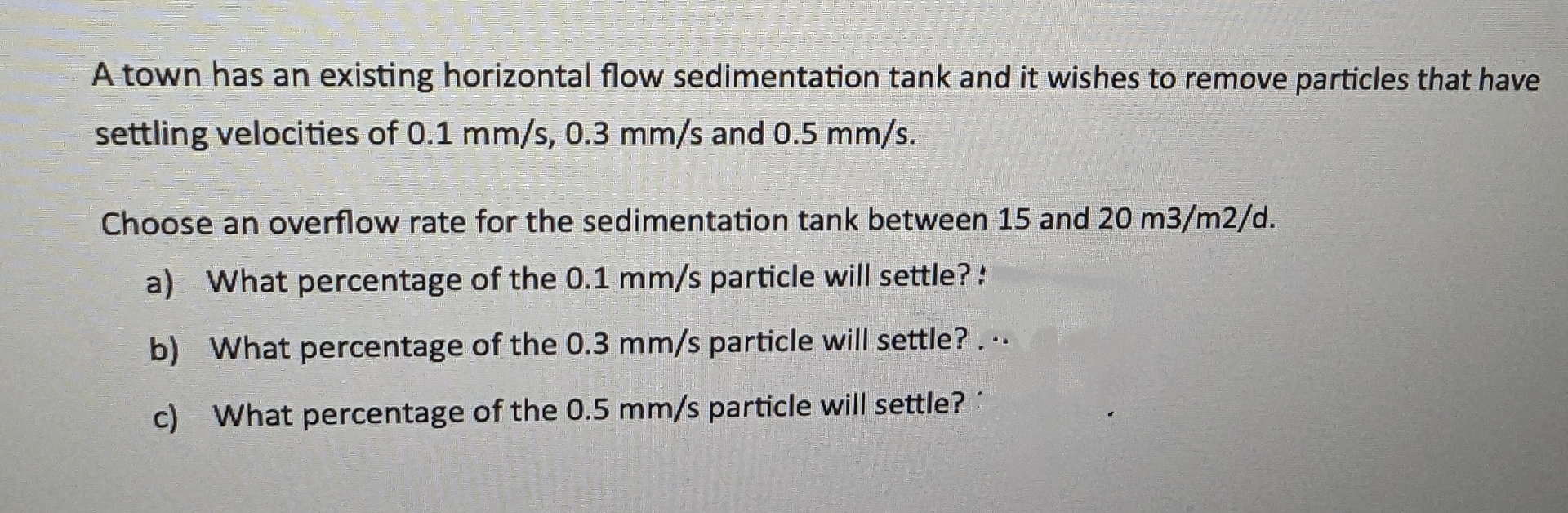 A town has an existing horizontal flow