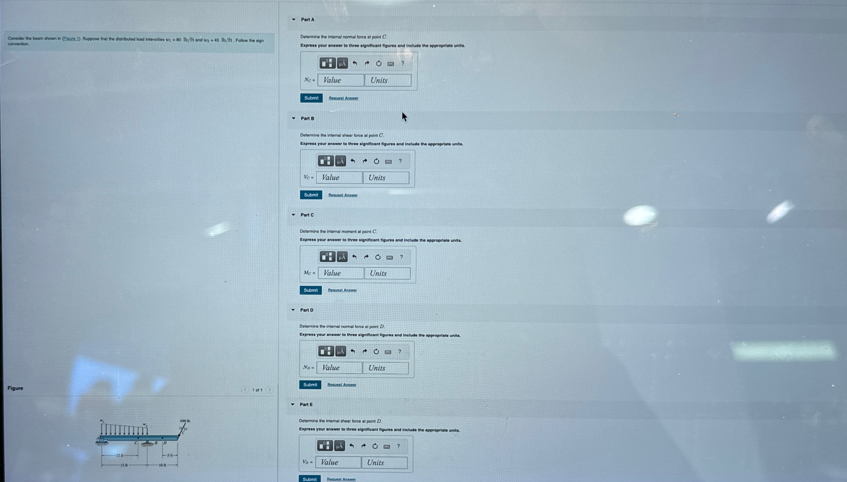 Consider the beam shown in ( Figure 1 ) . Suppose
