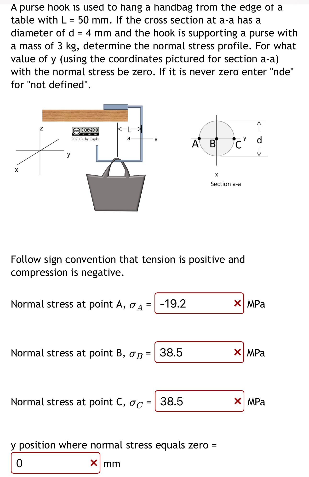 A purse hook is used to hang a handbag trom the