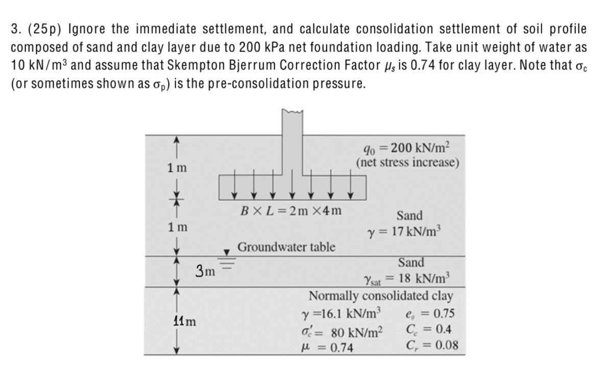 ( 2 5 p ) Ignore the immediate settlement, and