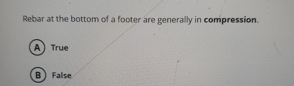 Rebar at the bottom of a footer are generally in