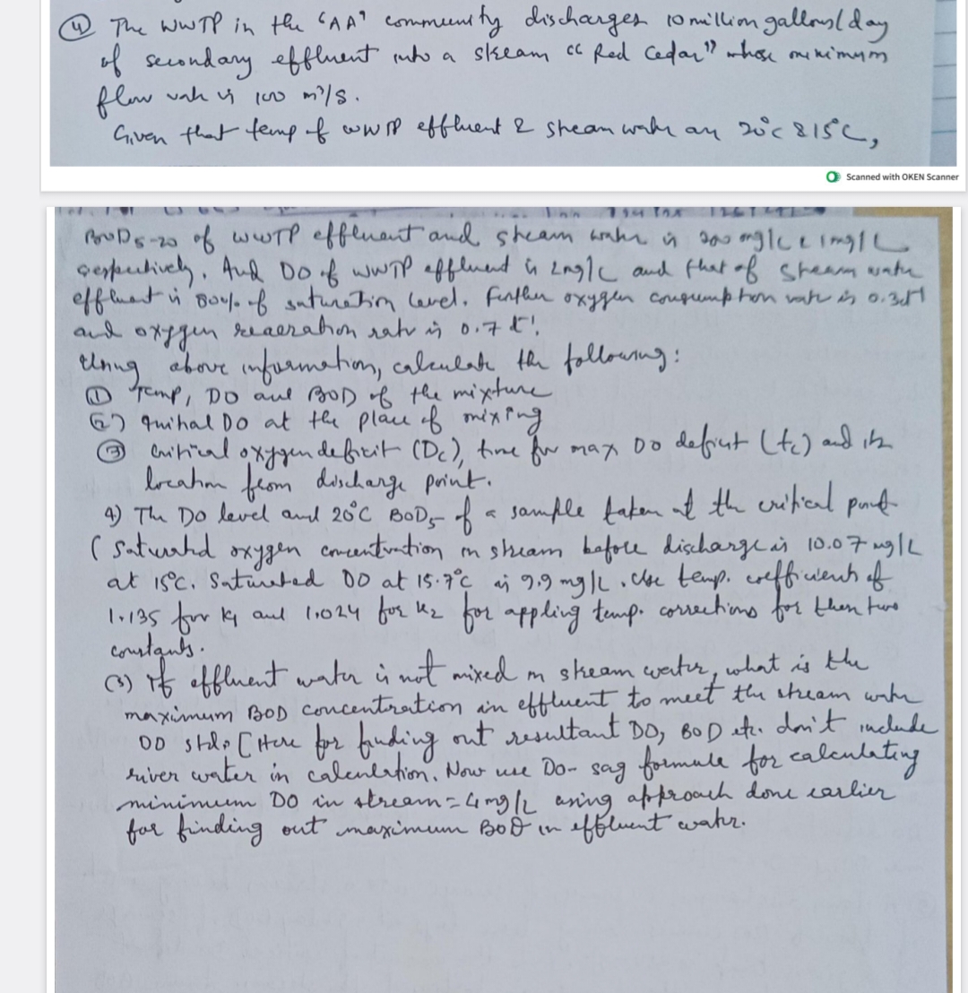 ( 4 ) The WWTP in the ' AA ' communty discharges