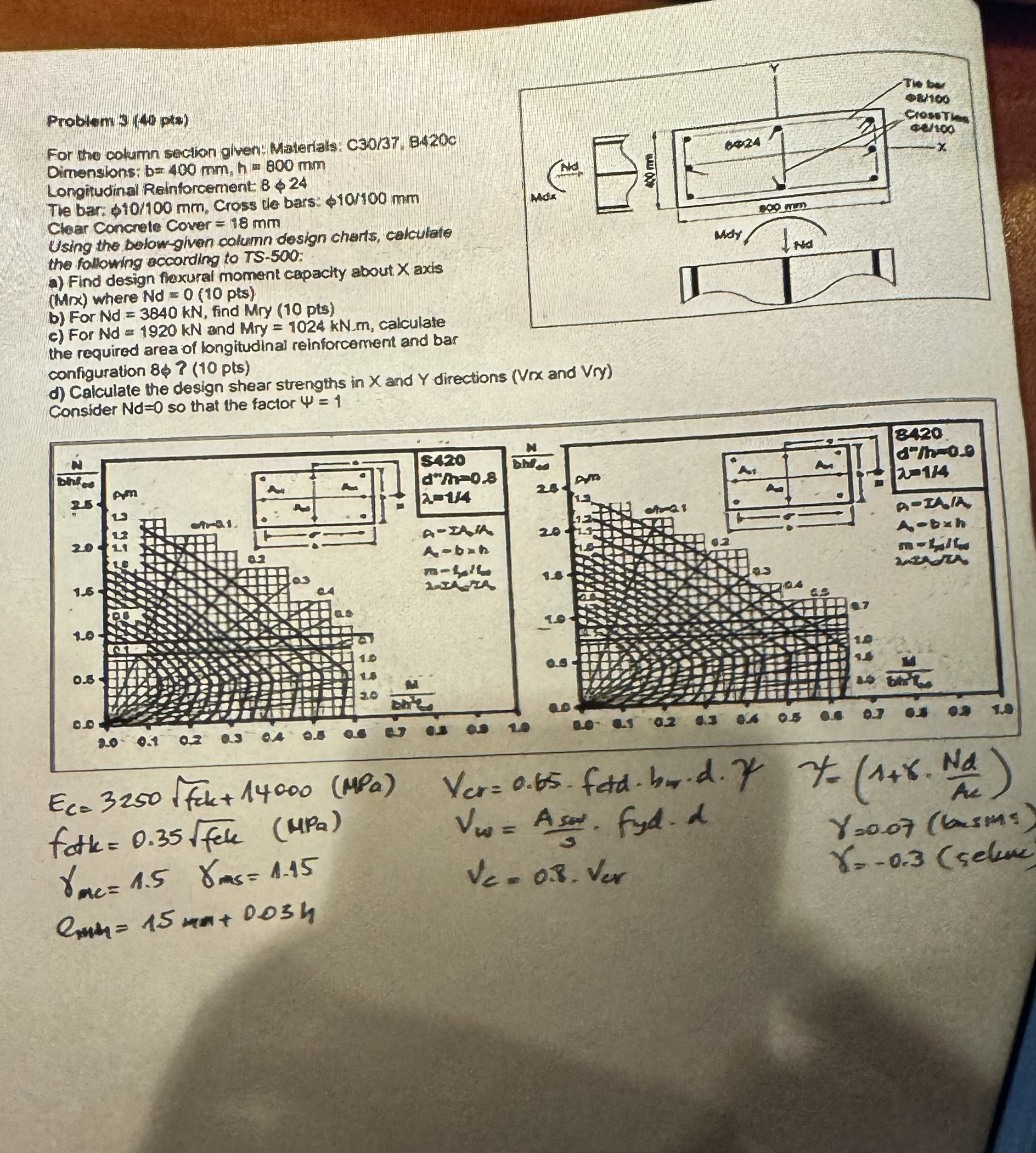 Problem 3 ( 4 a pita ) For the column stection