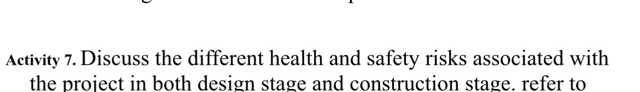 Activity 7 . Discuss the different health and