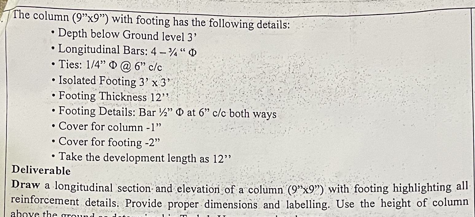 Deliverable Draw a longitudinal section and