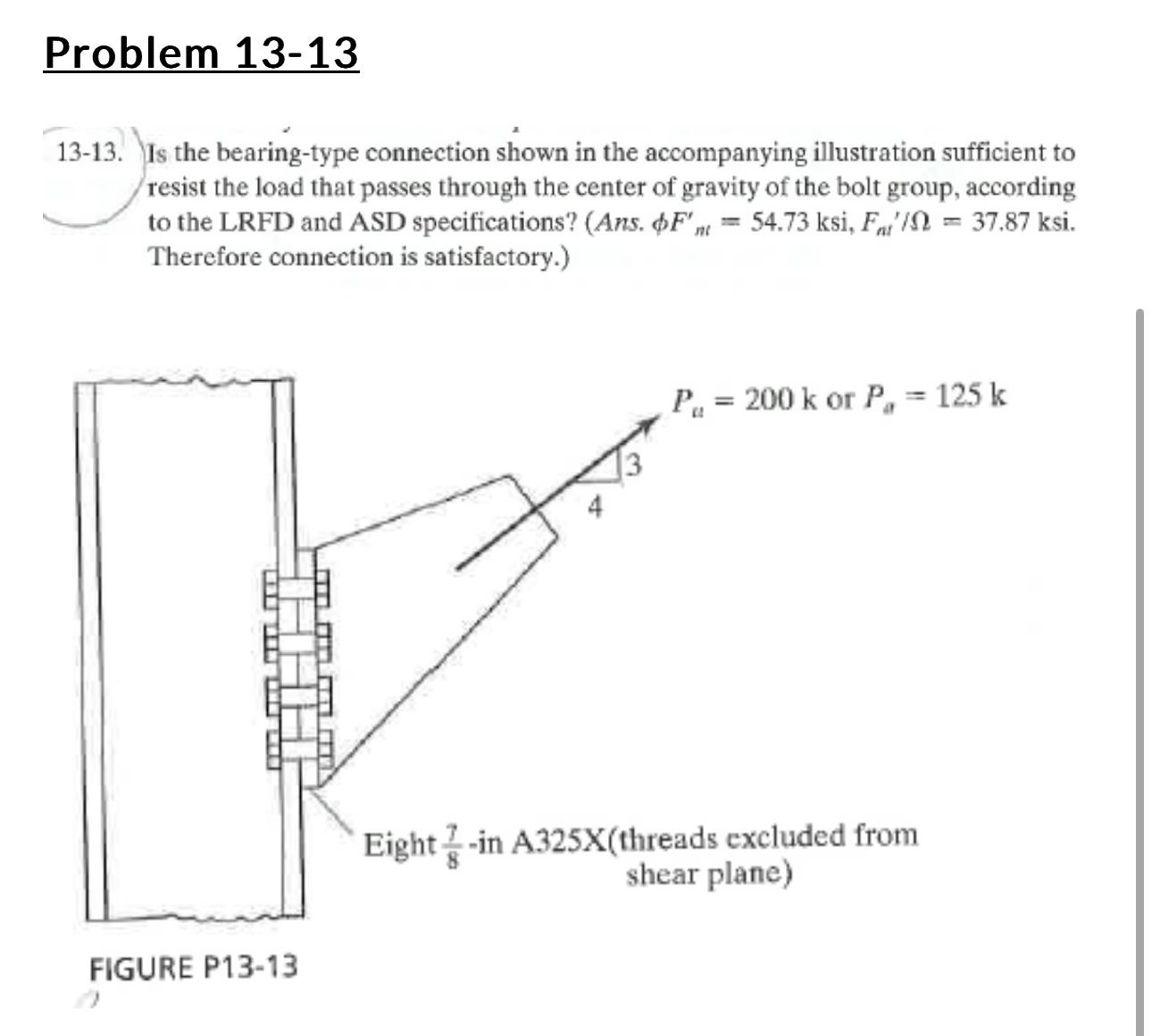 Problem 1 3 - 1 3 1 3 - 1 3 . Is the bearing -