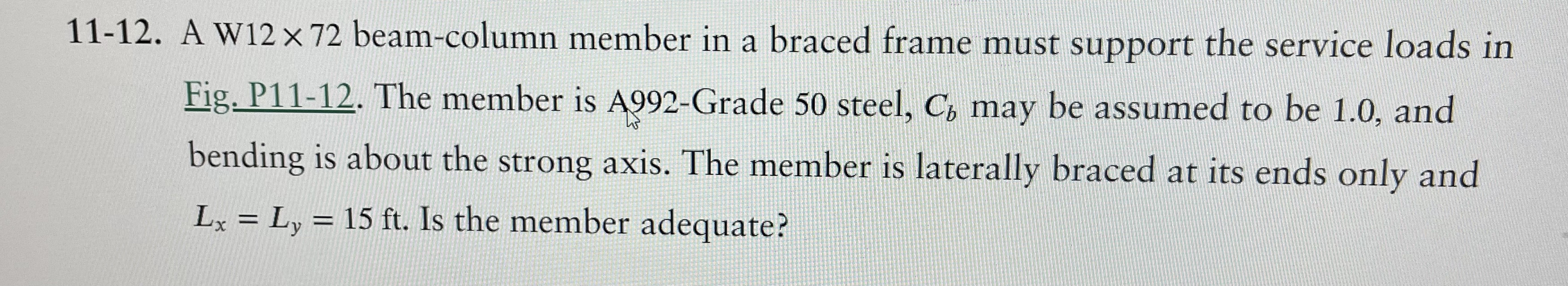 1 1 - 1 2 . A W 1 2 \ times 7 2 beam - column
