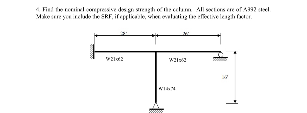 Find the nominal compressive design strength of