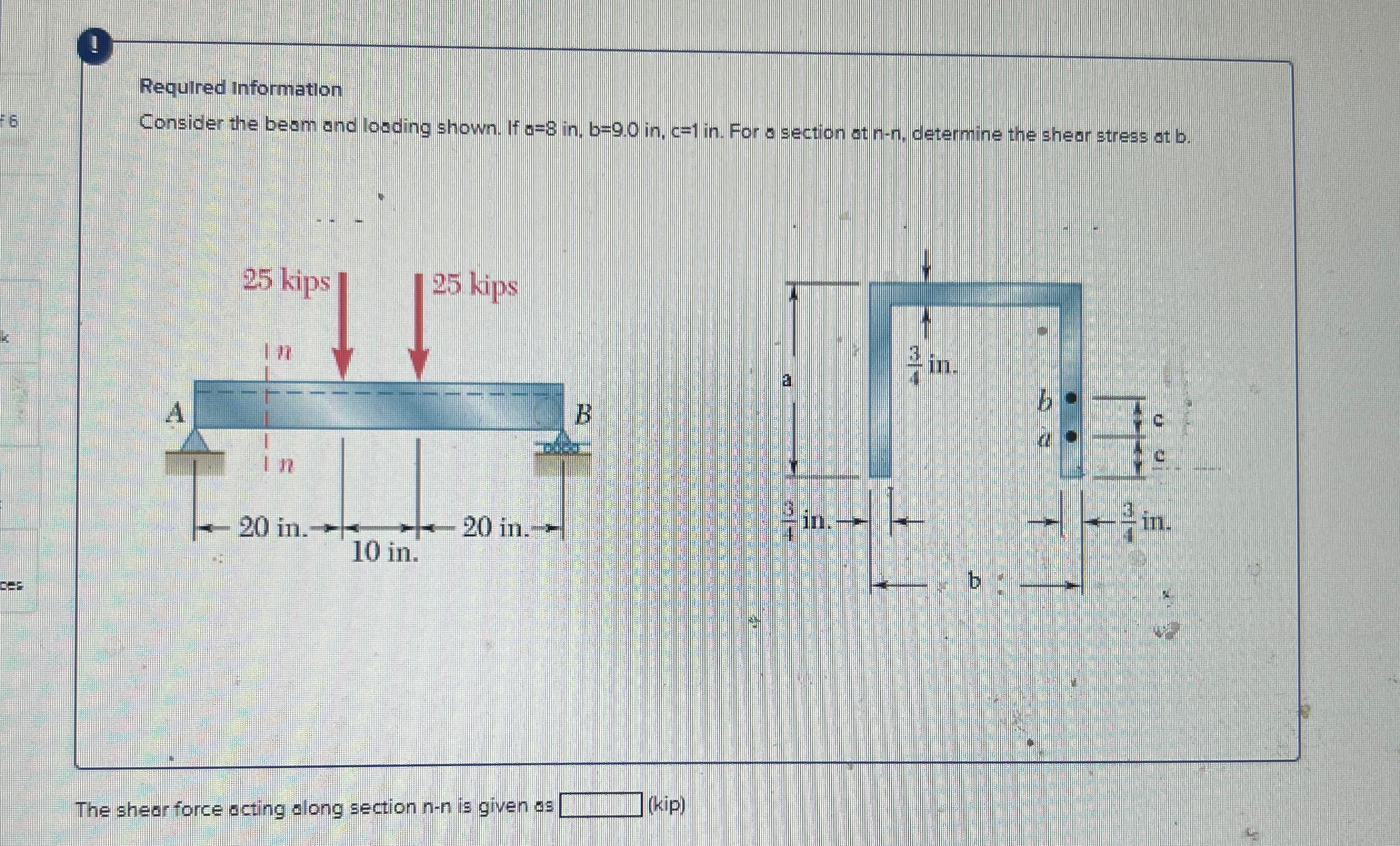 1 Required information Consider the beam and