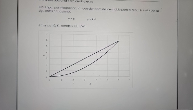 Obtenga. por integraci n . las coordenadas del