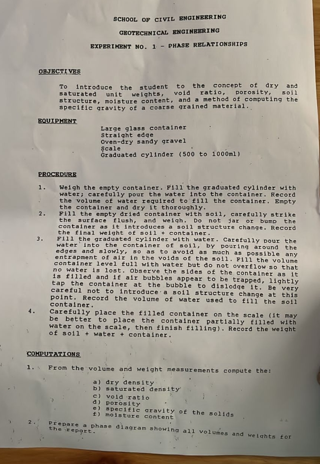 SCHOOL OF CIVIL BNGINBERING GBOTECHNICAL