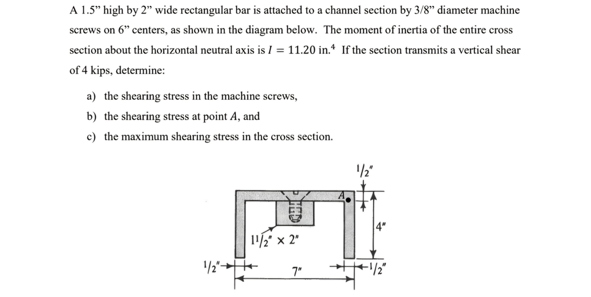 A 1 . 5 " high by 2 " wide rectangular bar is