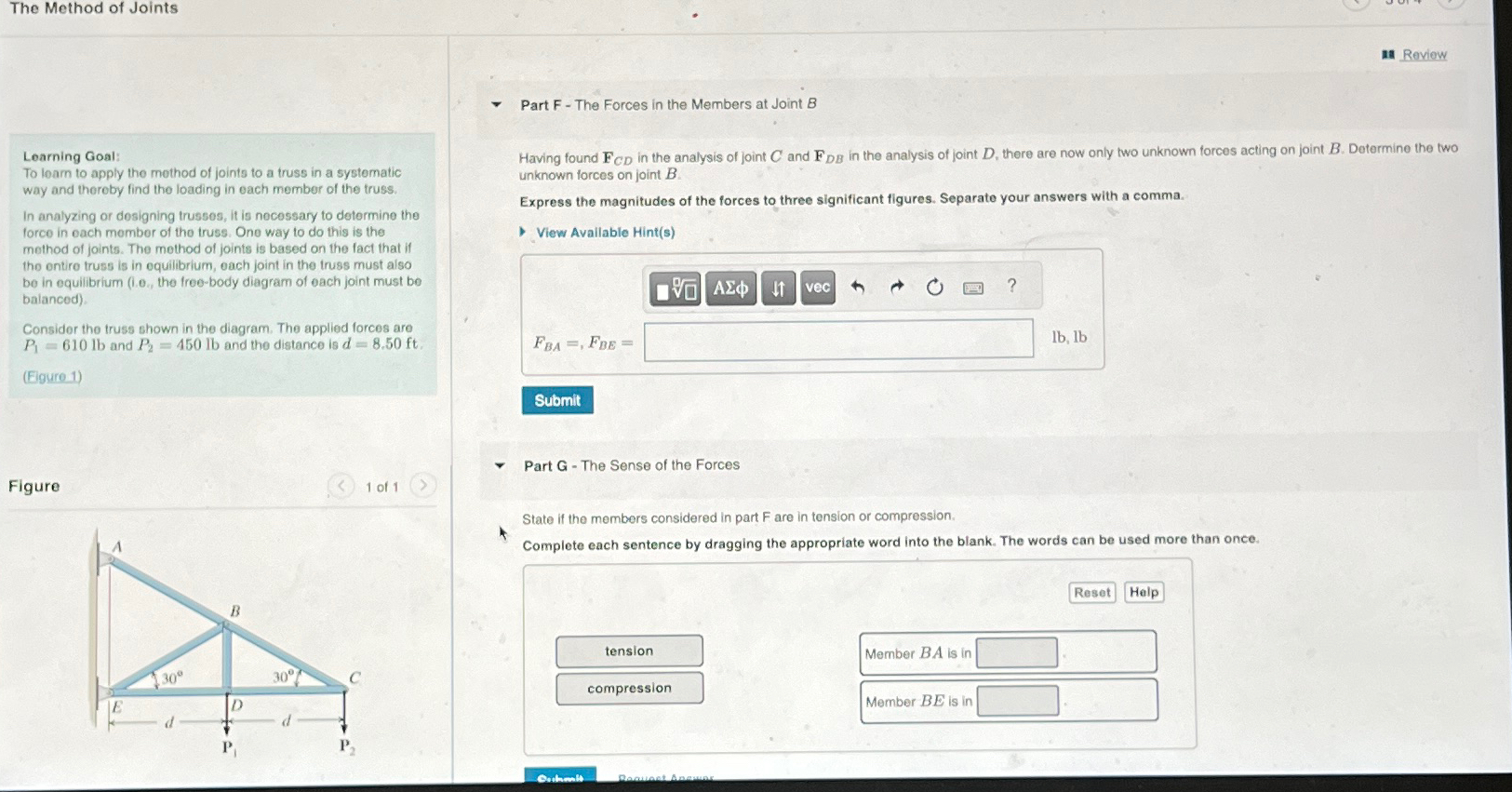 The Method of Joints Review Learning Goal: To