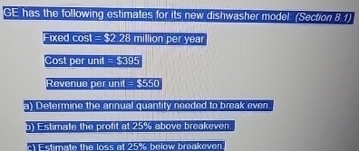 GE has the following estimates for its new