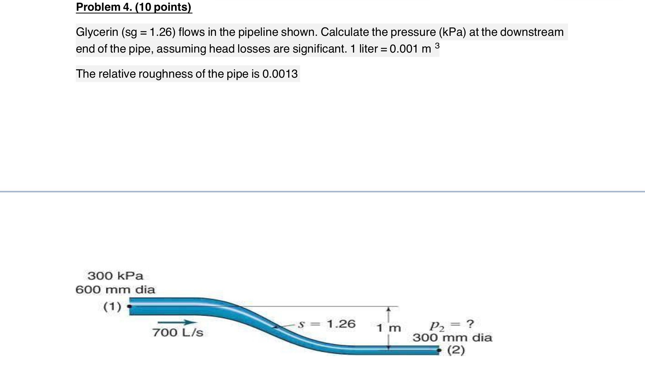 Problem 4 . ( 1 0 points ) Glycerin ) = ( 1 . 2 6