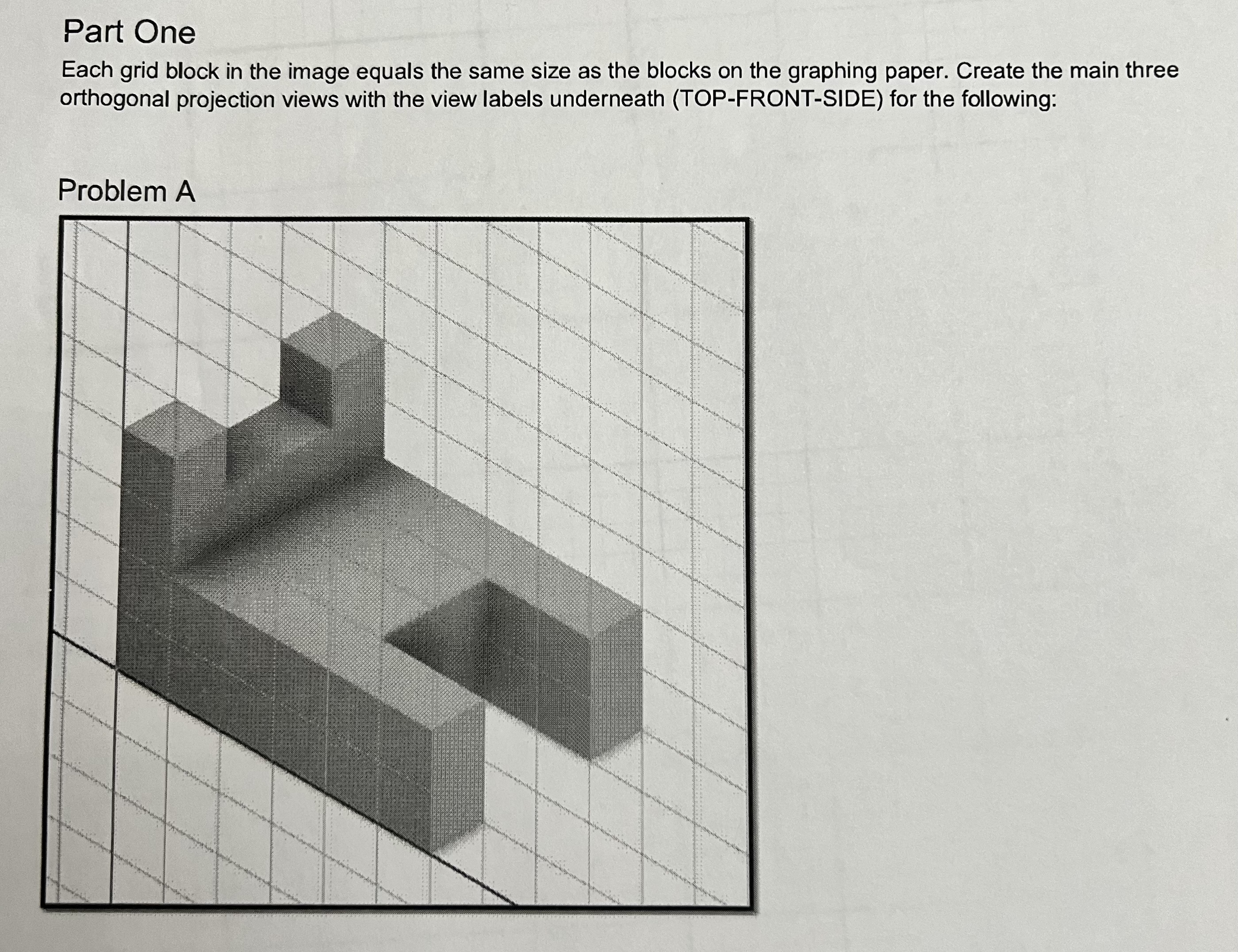 Part One Each grid block in the image equals the