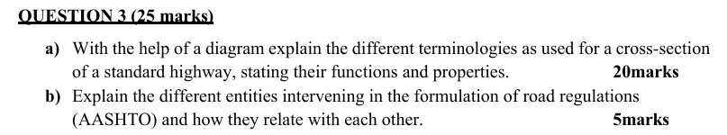 QUESTION 3 ( 2 5 marks ) a ) With the help of a