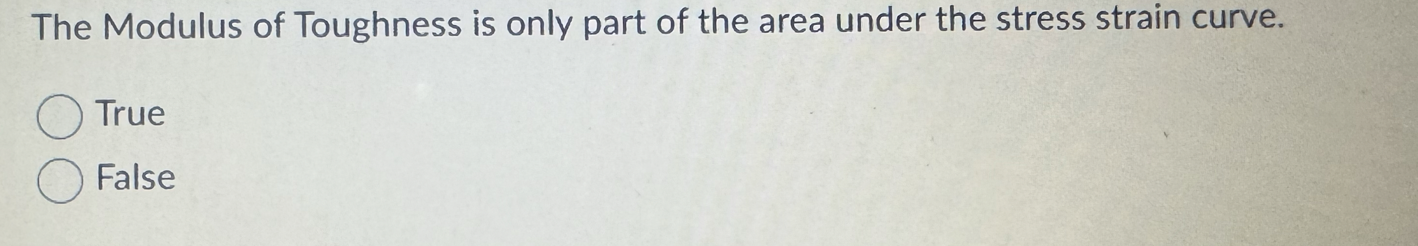The Modulus of Toughness is only part of the area