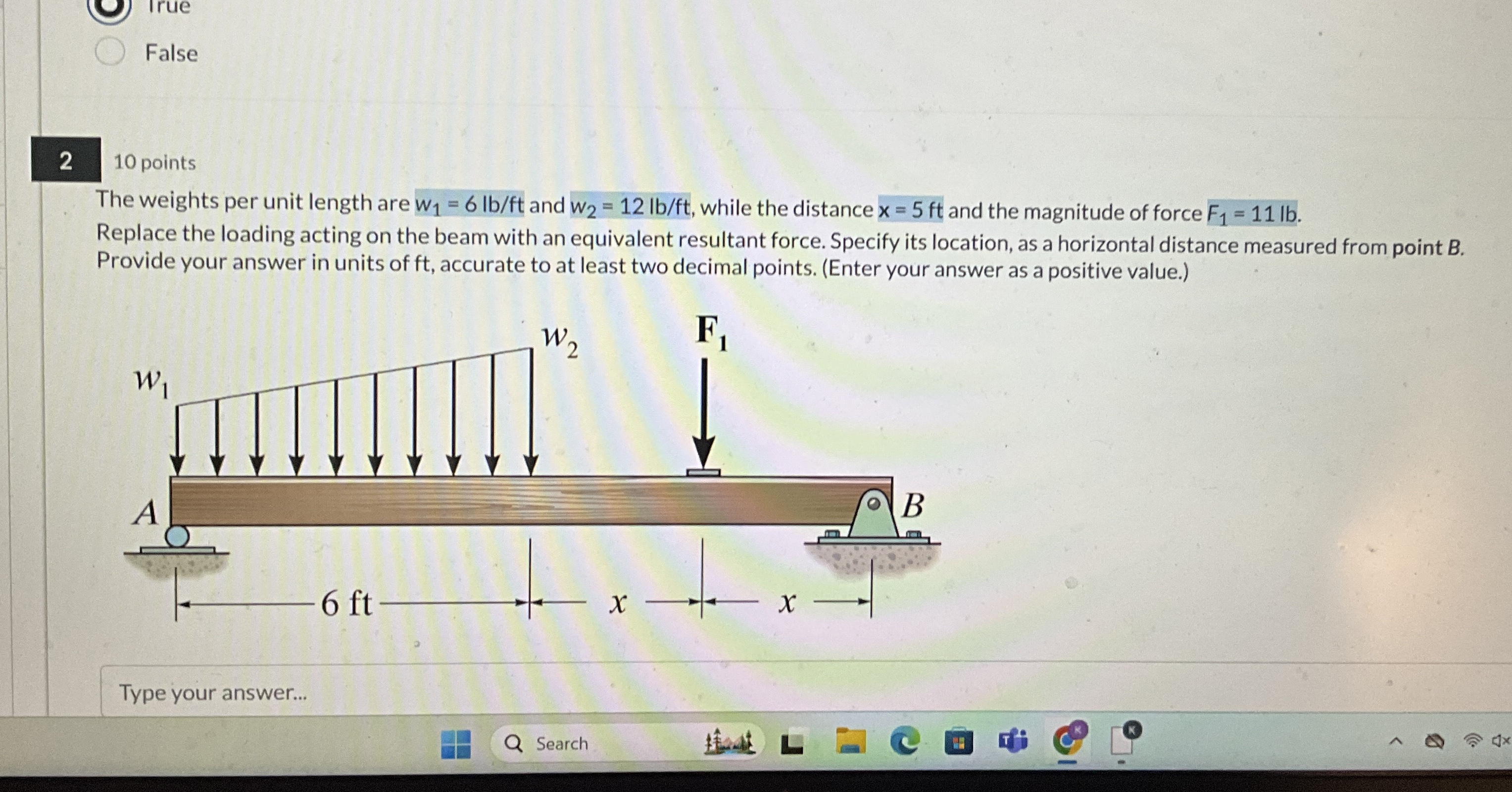 The magnitudes of the forces are F 1 = 4 N and F