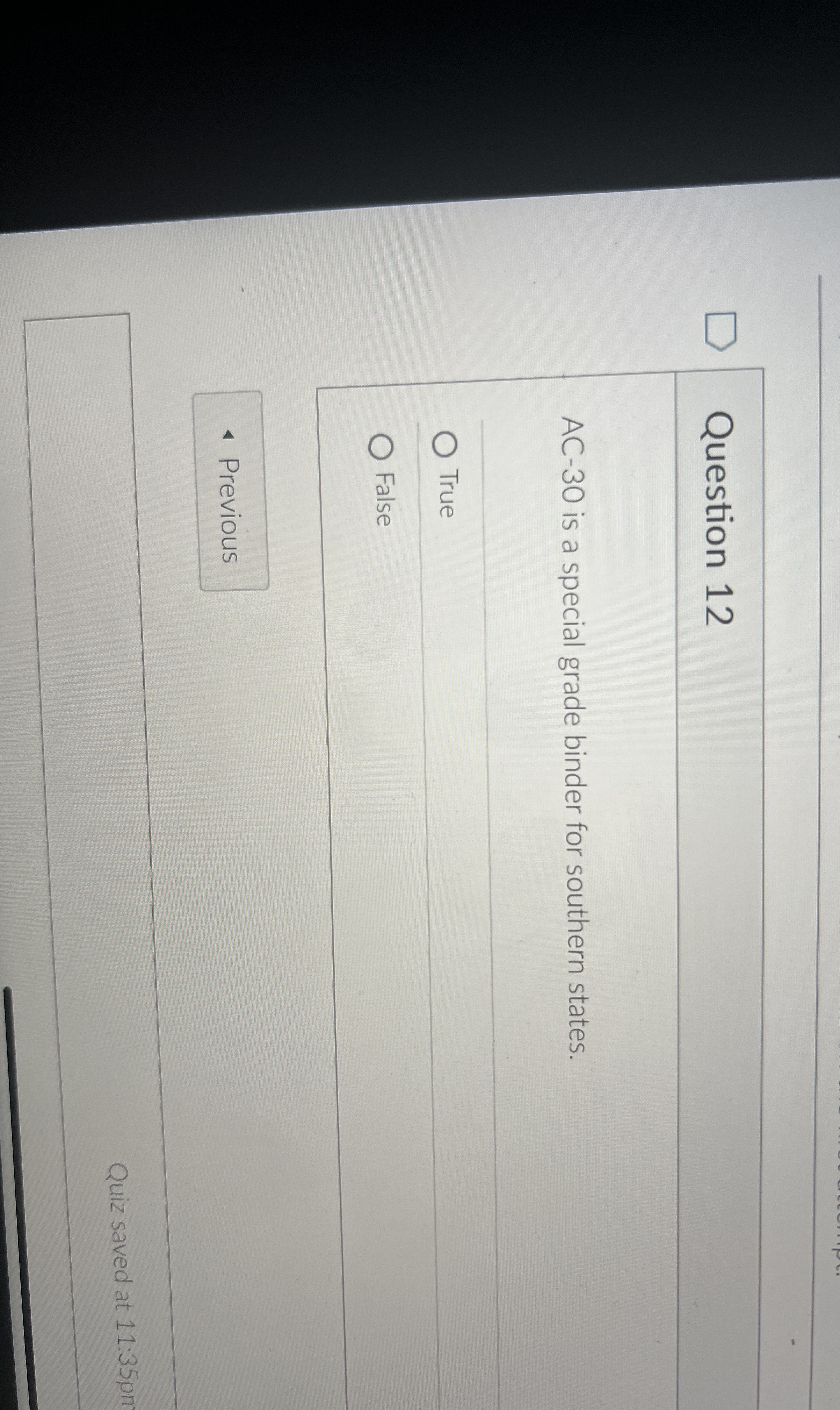 Question 1 2 AC - 3 0 is a special grade binder