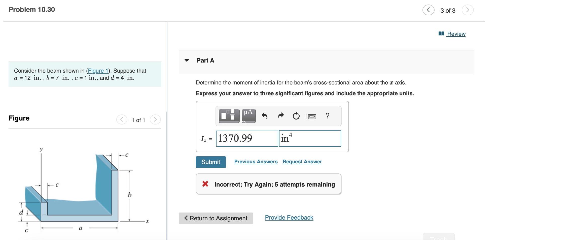 Consider the beam shown in ( Figure 1 ) . Suppose