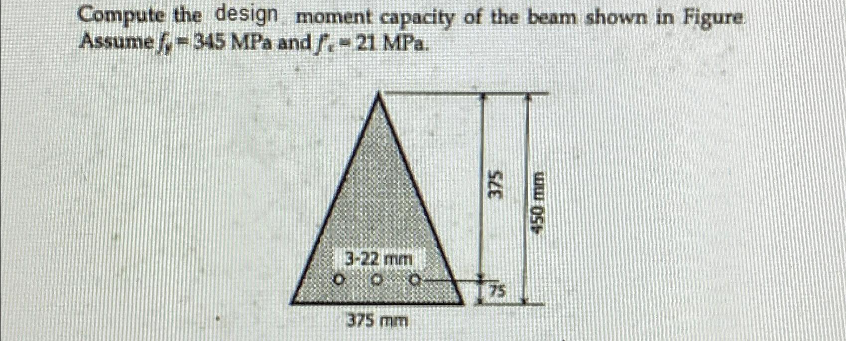Compute the design moment capacity of the beam