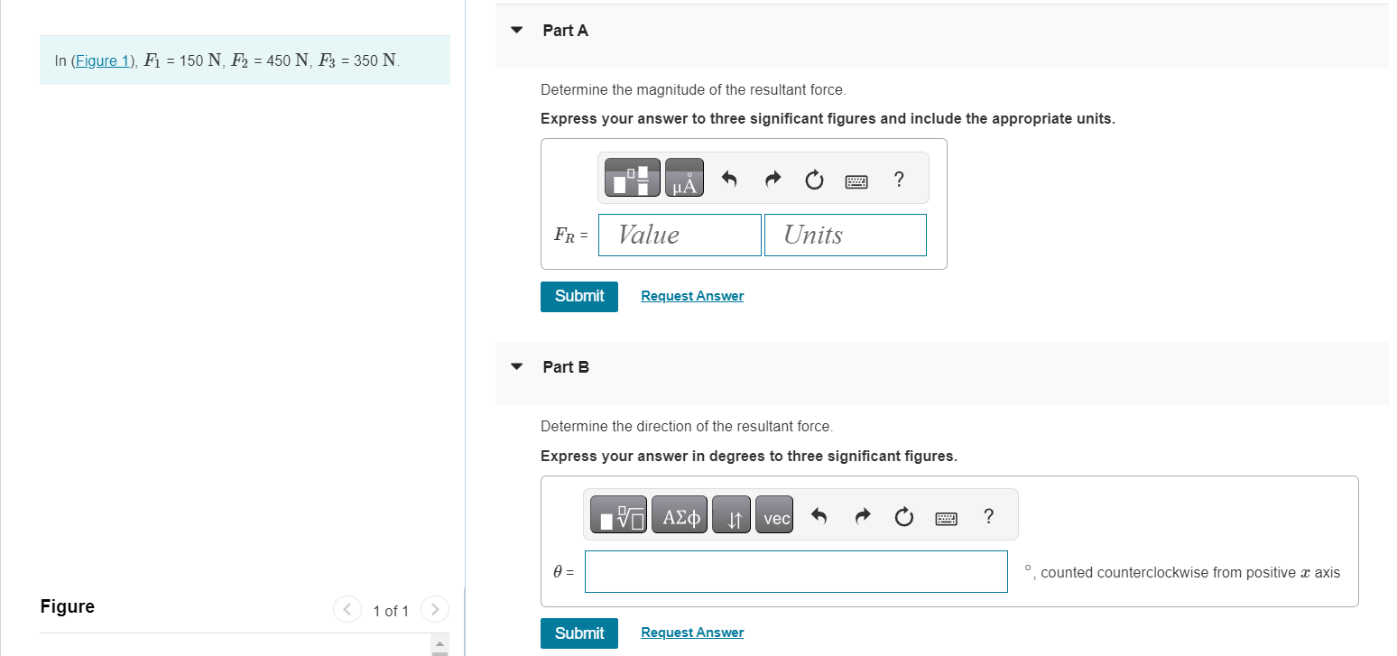 l n ( Figure 1 ) , F 1 = 1 5 0 N , F 2 = 4 5 0 N