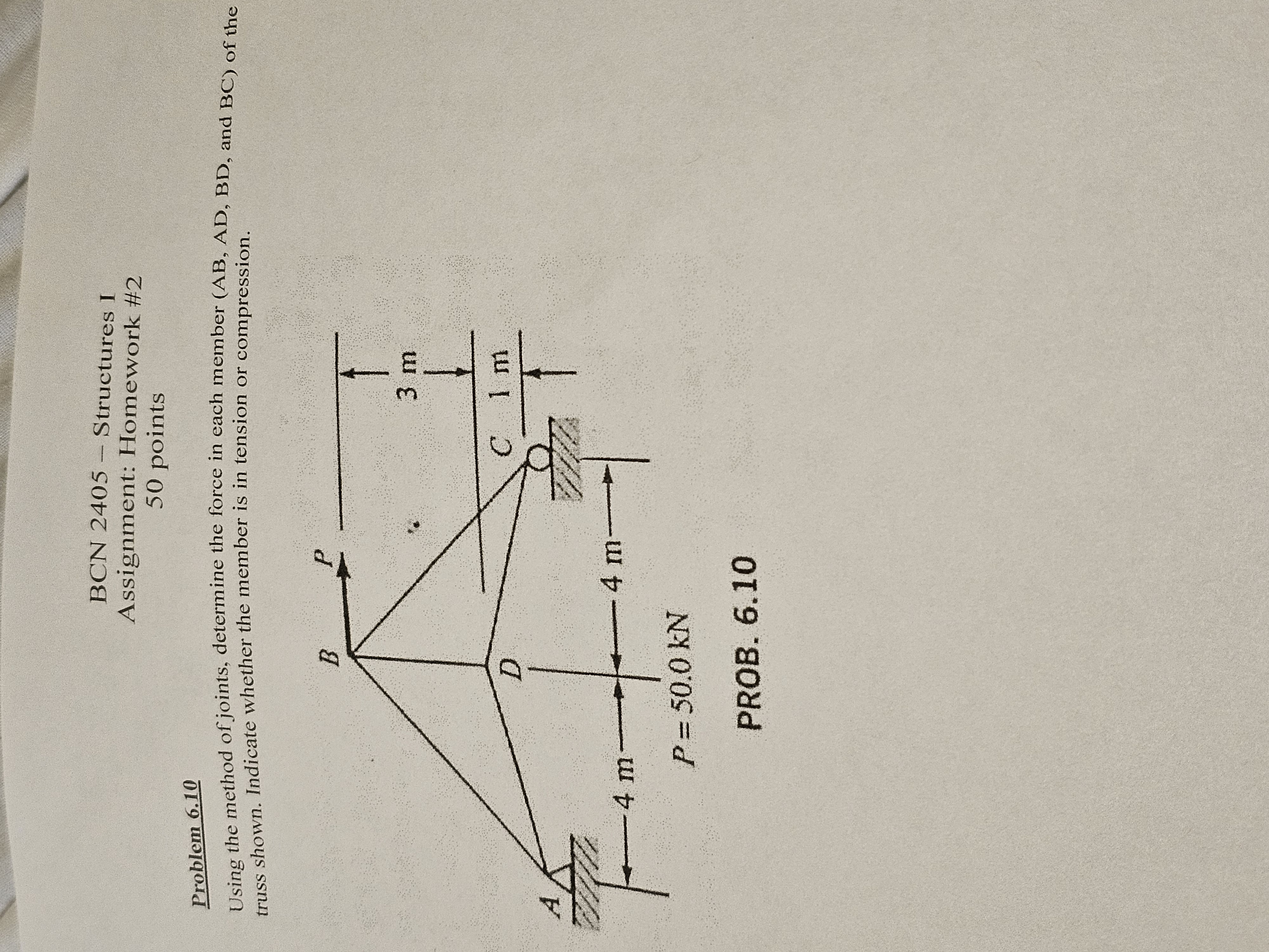 BCN 2 4 0 5 - Structures I Assignment: Homework #