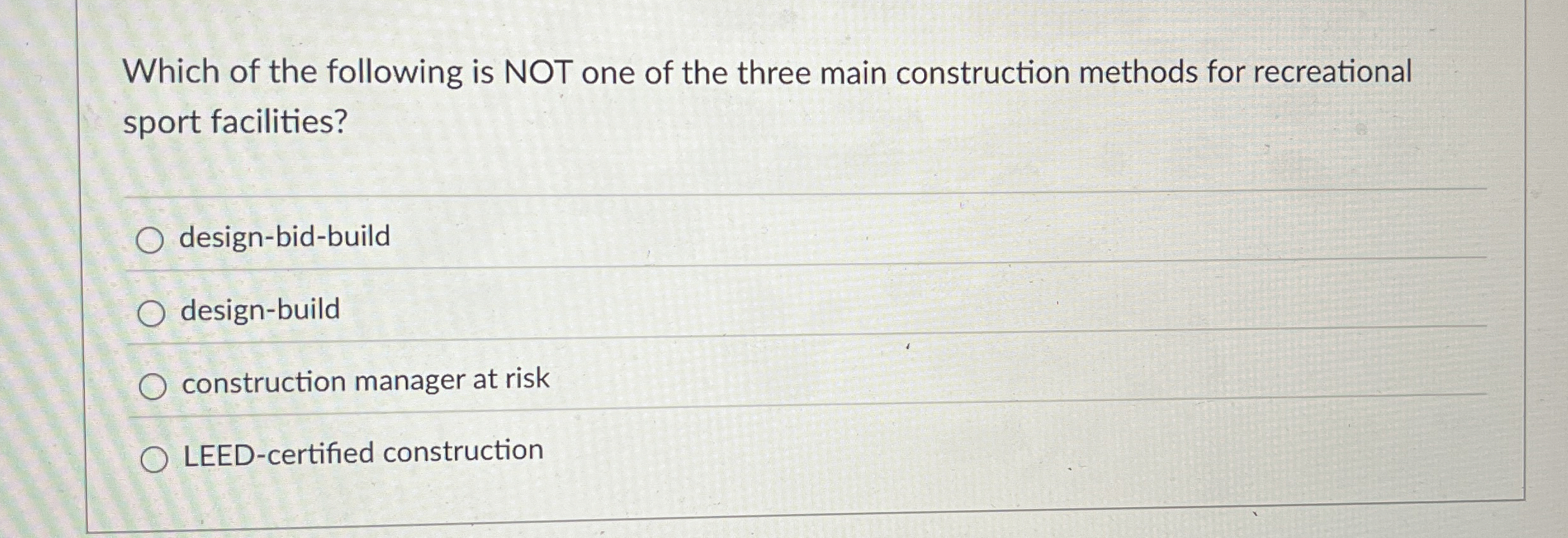 Which of the following is NOT one of the three