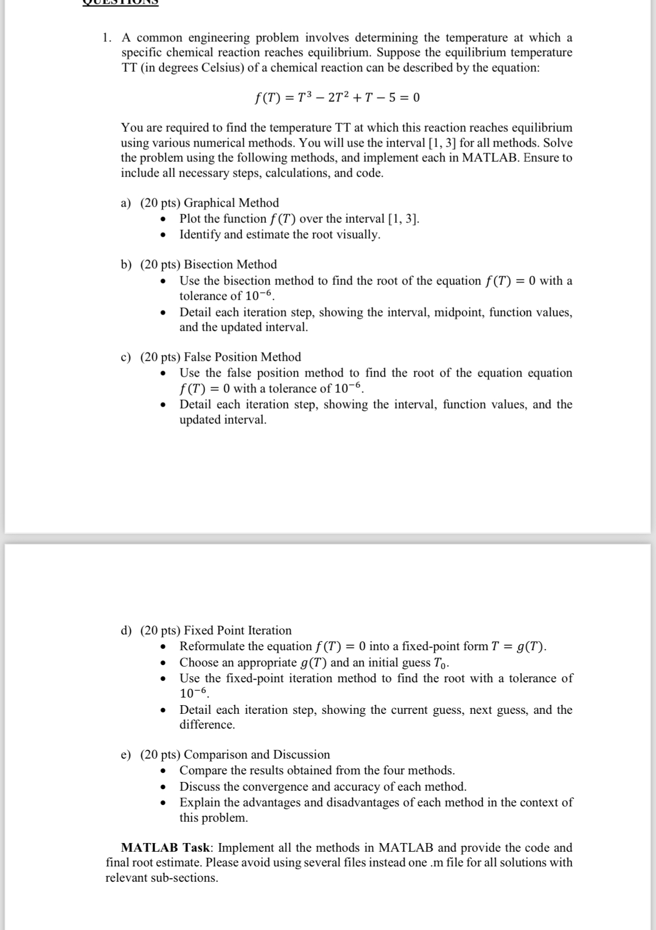 A common engineering problem involves determining