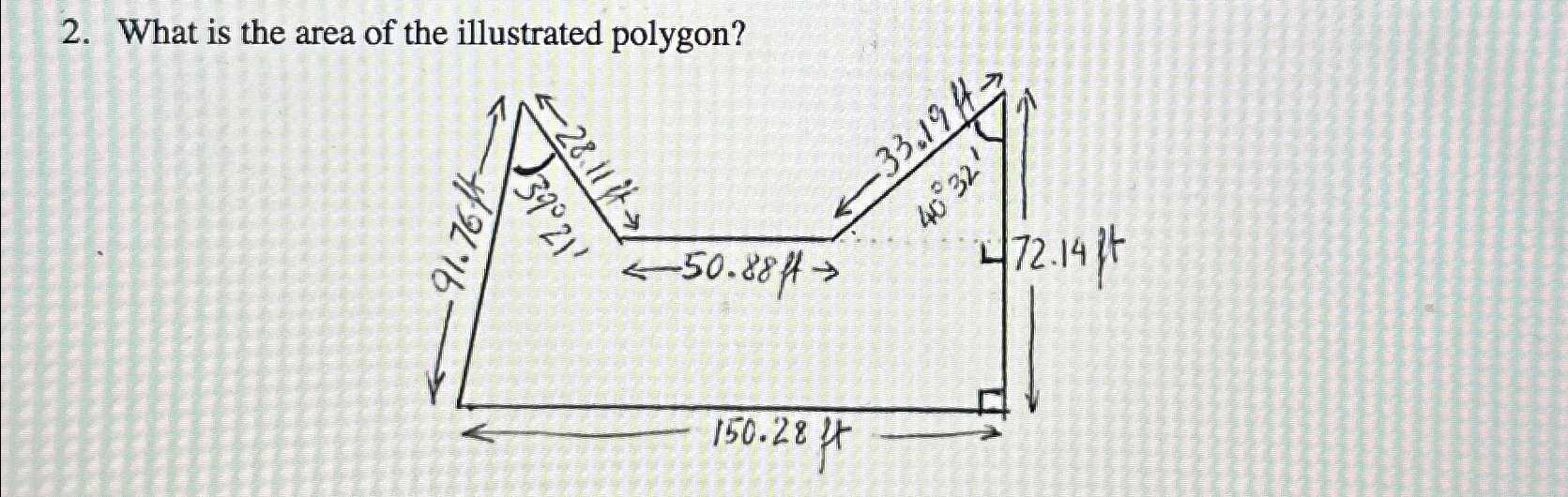 What is the area of the illustrated polygon?