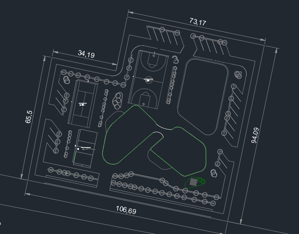 Design a pulvial plan for this site plan