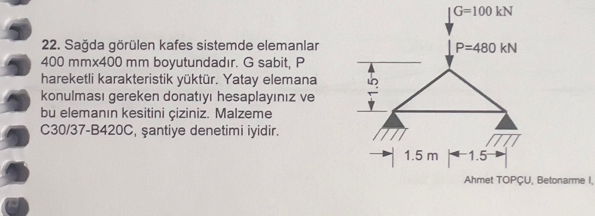 Sa da g r len kafes sistemde elemanlar 4 0 0 m m